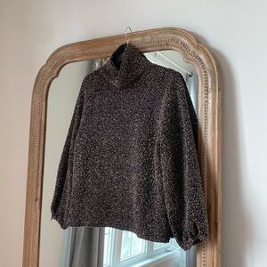 Zara lightweight and breathable brown melange knit - size Small